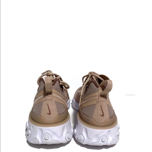 Women’s Nike React Element 55 Beige Running Shoe - Picture 4 of 4
